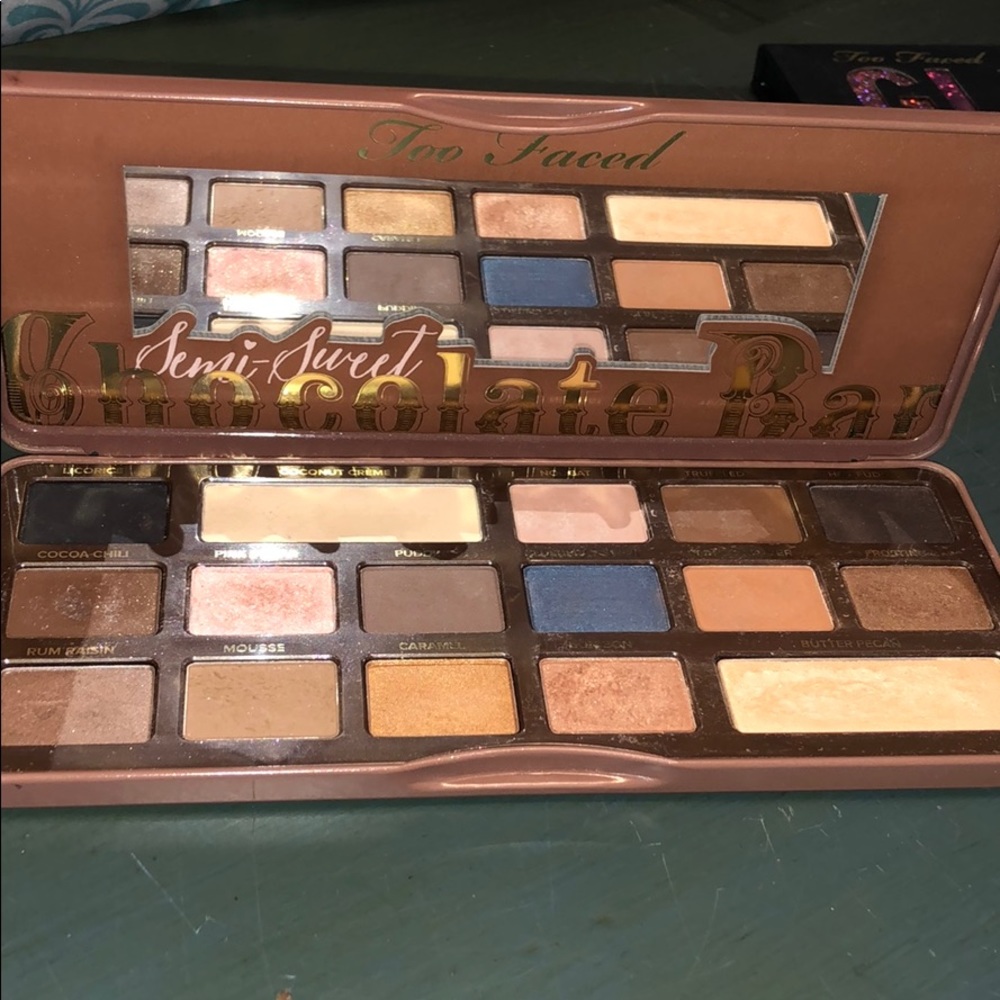 Used Too Faced semi-Sweet Chocolate Bar Palette